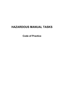Hazardous Manual Tasks Codes of Practice