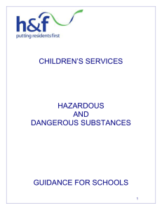 Hazardous and dangerous substances