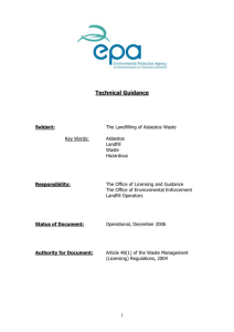Technical Guidance - Environmental Protection Agency
