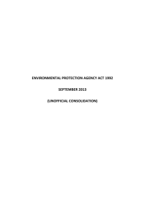 EPA Act 1992 - Unofficial Consolidation