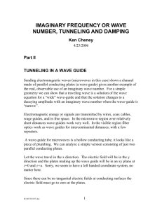 IMAGINARY FREQUENCY OR WAVE NUMBER, TUNNELING AND