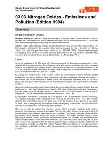 03.03 Nitrogen Oxides - Emissions and Pollution (Edition 1994)