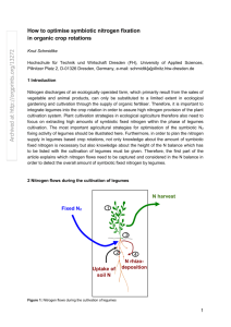 How to otmimise symbiotic nitrogen fixation
