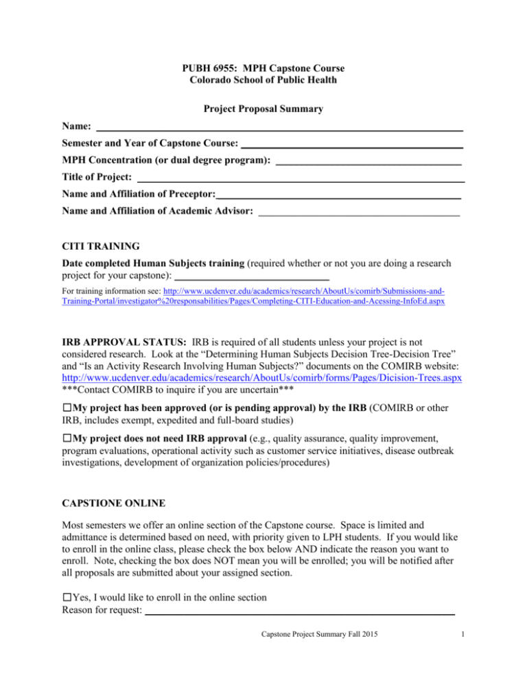 Capstone Proposal Template Capstone Project Proposal - vrogue.co