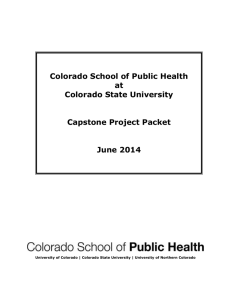 CSU Capstone Packet 2014 - University of Colorado Denver