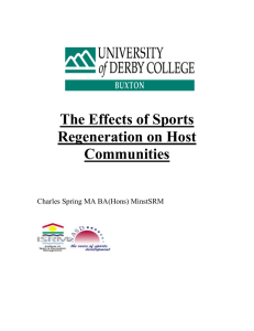 The Effects of Sports Regeneration on Host Communities