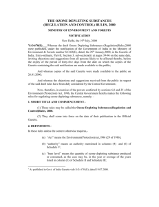 Ozone Depleting Substances (Regulation)Rules,2000