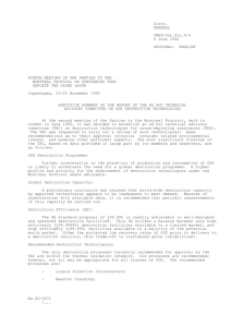 Distr. GENERAL UNEP/OzL.Pro.4/4 9 June 1992 ORIGINAL