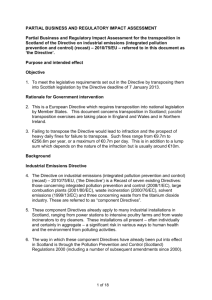 Regulatory Impact Assessment Template