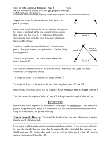 Notes on Side Lengths & Triangles
