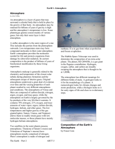 Composition of the Earth`s Atmosphere