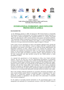 international workshop: groundwater protection in africa