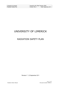 Radiation Safety Manual - University of Limerick