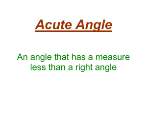acute angle - Community School 13