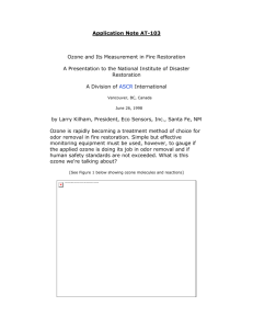 Ozone and its Measurement in Fire Restoration