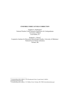 ENSEMBLE FORECAST BIAS CORRECTION