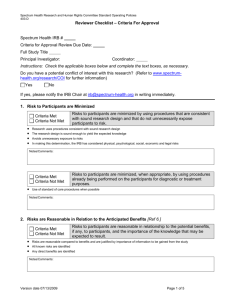 Operational Checklist for Assessing Research
