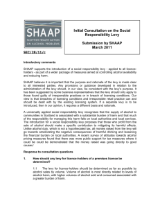 SEC/28/11/c Introductory comments SHAAP supports the