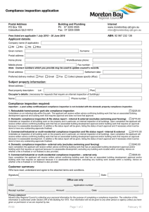 Compliance inspection application