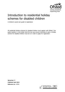 What is a residential holiday scheme for disabled children?