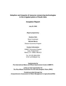 Adoption and impacts of resource conserving technologies (RCTs