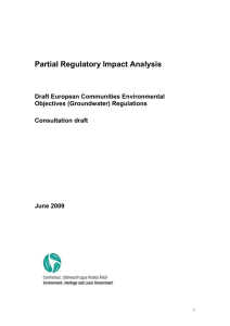 RIA Draft Groundwater Regulations