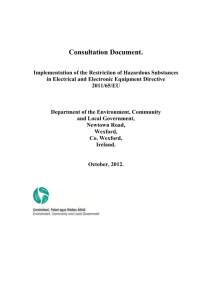 Restriction of Hazardous Substances Consultation Document (doc