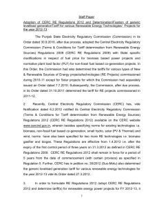 Staff Paper - Punjab State Electricity Regulatory Commission