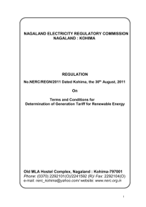 Nagaland RPO Regulations - Renewable Energy Certificate