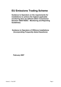 Combustion activities (M&R Guidelines Annex II)