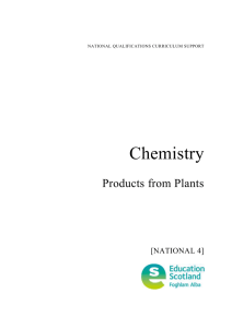 Chemistry: Products from Plants (National 4)
