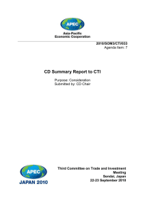 convenor`s summary report to cti