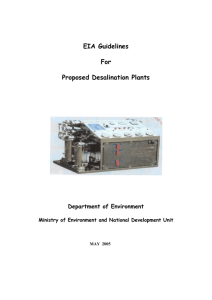 EIA Guidelines for Proposed Desalination Plants