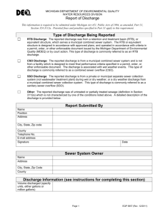 Report of Discharge - Michigan Water Environment Association