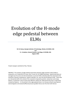 “Evolution of the H-mode edge pedestal between ELMs”, Phys