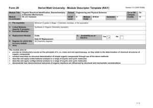 B18OA - Organic Structural Identification,Stereochem and Reactin