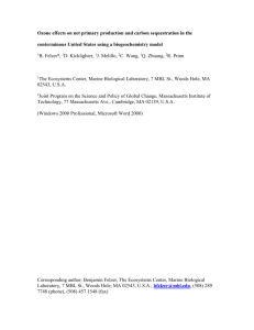 3.2 Ozone Effects on Carbon Sequestration