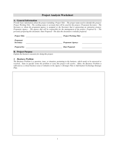 Project Analysis Worksheet