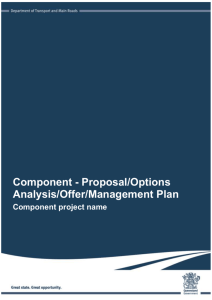 Component Project Proposal/ Options Analysis