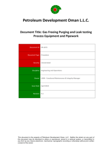 Gas Freeing, Purging & Leak Testing of Process Equipment