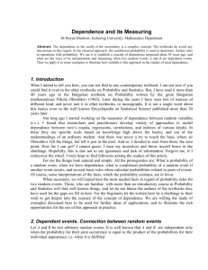 Dependence and its Measuring
