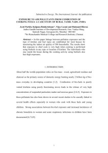 exposure to air pollutants from combustion of cooking fuels