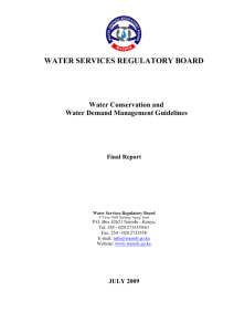 water conservation and demand management guidelines