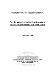 Regulatory Impact Assessment - Department of Environment and