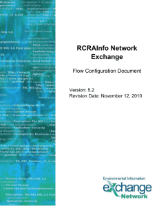 RCRAInfo Flow Configuration Document