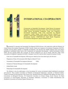 International Co-operation and Sustainable Development (ICSD