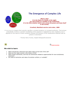 The Emergence of Complex Life - The Global Change Program at