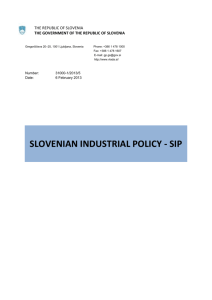 Slovenian Industrial Policy