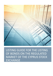 Listing Guide for the Listing of Bonds on the Regulated Market of the