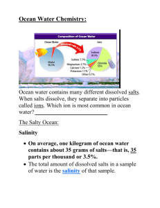 Ocean Water Chemistry: